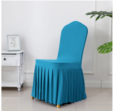 Wedding Spandex Chair Cover With  Pleated Ruffled  Skirt