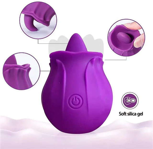 Leaking silicone tongue toy for women