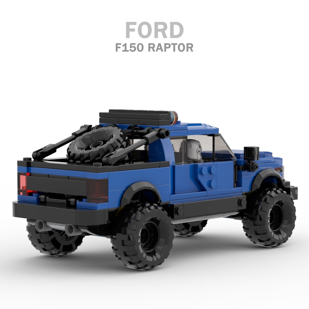 Technical Ford Raptors F-150 Pickup Truck Car Building Blocks