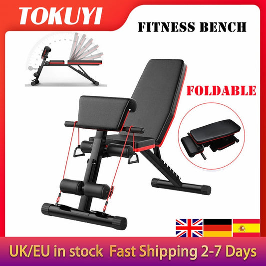 TOKUYI Foldable Fitness Bench Workout Multifunction Abdominales Benches Indoor Sport Equipment For Musculation Weight Bench