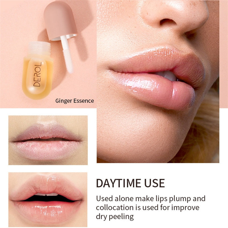 Day Night Instant Volume Lip Plumper Oil Clear Lasting Nourishing Repairing Reduce Lip Fine Line Care Lip Sexy Beauty Cosmetic