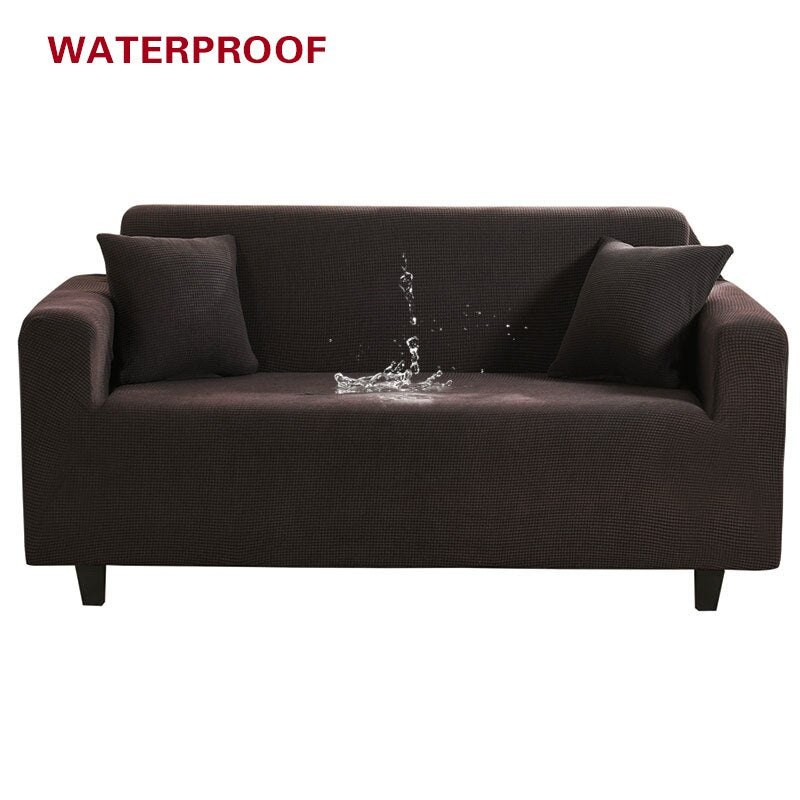 Elastic Sofa Cover Waterproof Solid Color High Stretch Slipcover All-inclusive Elastic Couch Cover Sofa Covers for Living Room