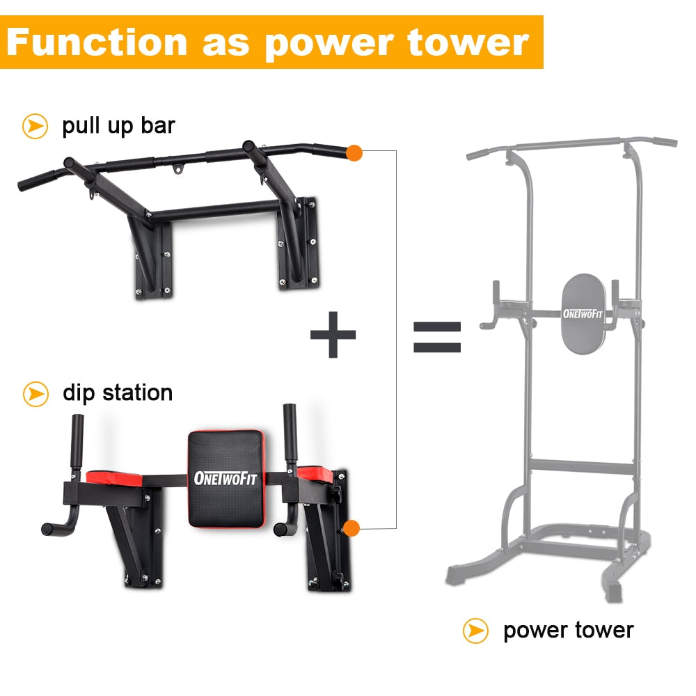 OneTwoFit Pull Up Bar Traction bar Wall Pull-up Bar Sport Gym Equipment Fitness Equipment for Home Gym Bodybuilding Bar Sport