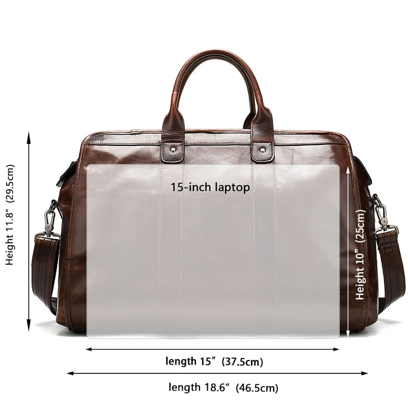 multifunctional genuine leather men&#39;s travel bag leather duffle bag weekend travel bags overnight sac de voyage homme cuir  8566