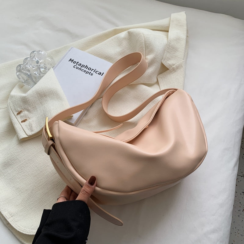 Crossbody Bags for Women Large Capacity Luxury Handbags Solid Soft Shoulder Bags Female Casual Travel Hobos Bag Vintage Sac New